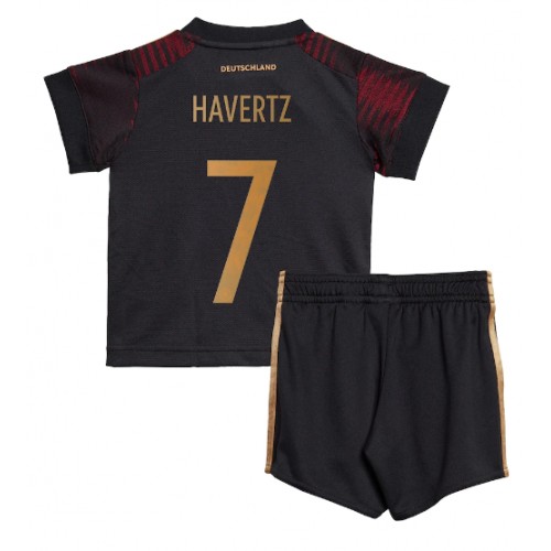 Otroški Nogometni dresi Nemčija Kai Havertz #7 Gostujoči SP 2022 Kratek Rokav (+ Kratke hlače)